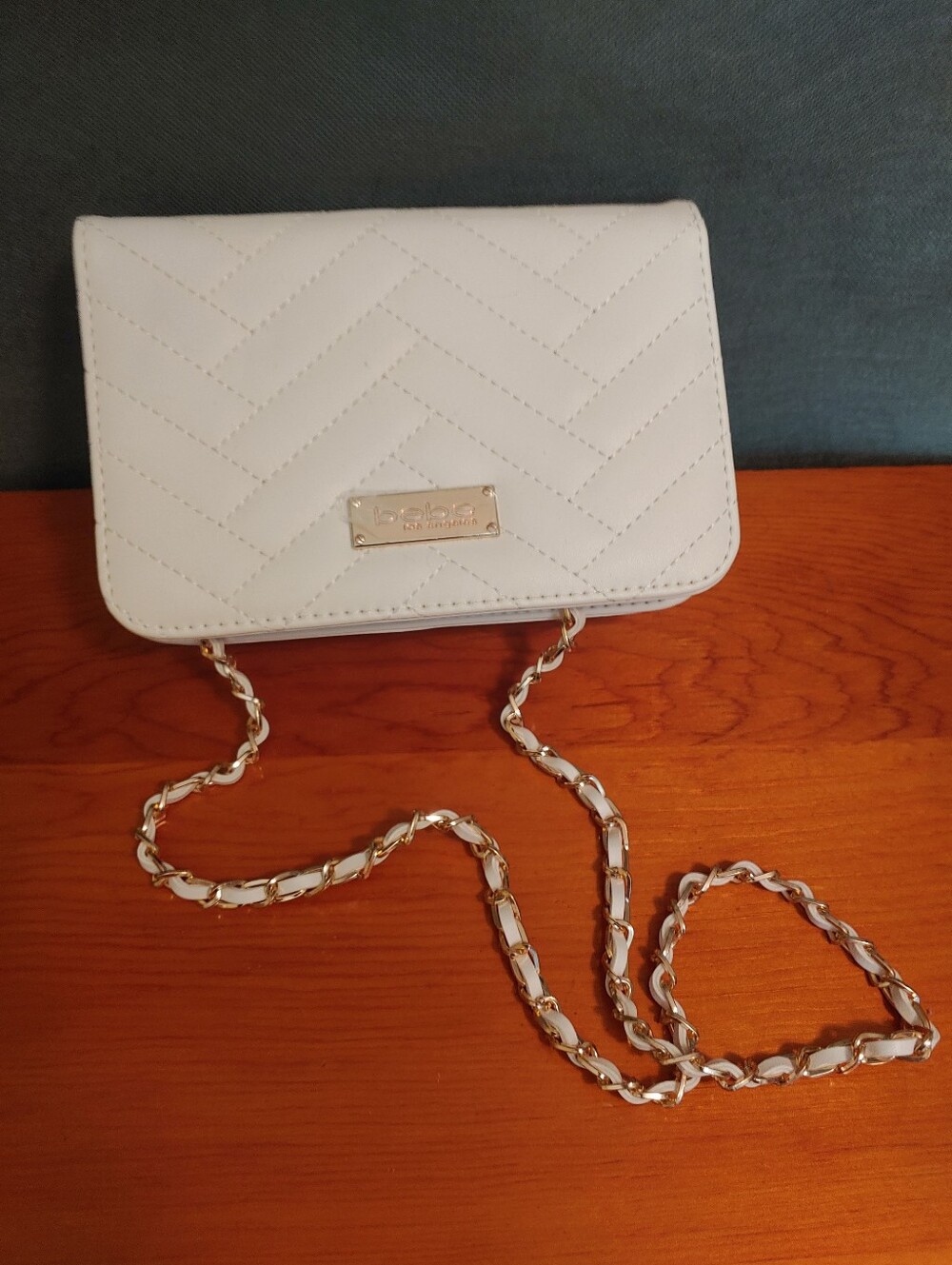 babe Brand White quilted bag W Chain